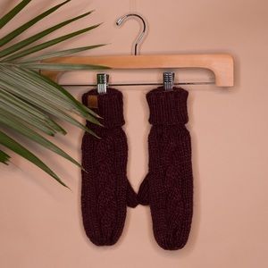 M4EO Deep Purple Knit Mittens O/S